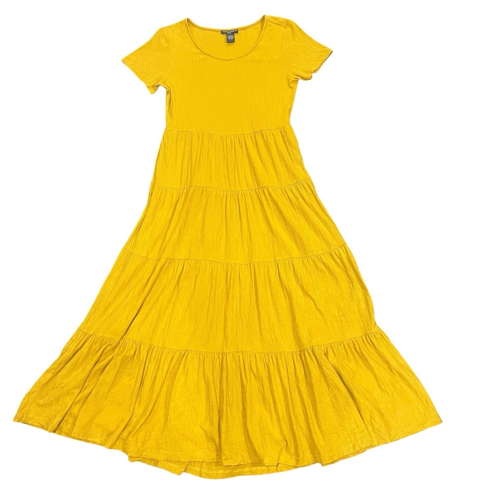 Chelsea & Theodore‎ Women's Boho Maxi Dress Size Medium Mustard Yellow